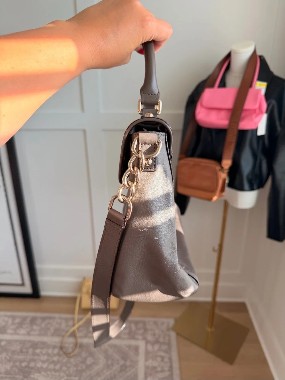 Kate Spade New York Pebbled Leather Flap Satchel / Crossbody Bag